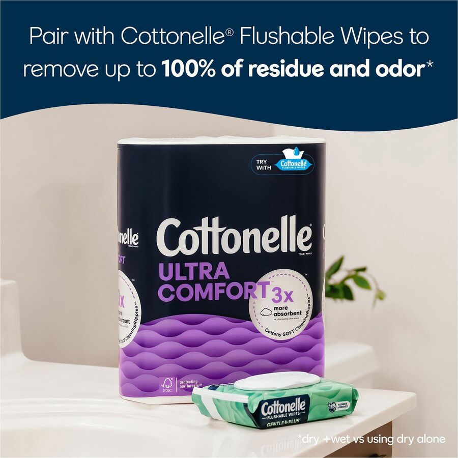 Ultra ComfortCare Toilet Paper, Soft Tissue, Mega Rolls, Septic Safe, 2-Ply, White, 284/Roll, 12 Rolls/Pack, 48 Rolls/Carton