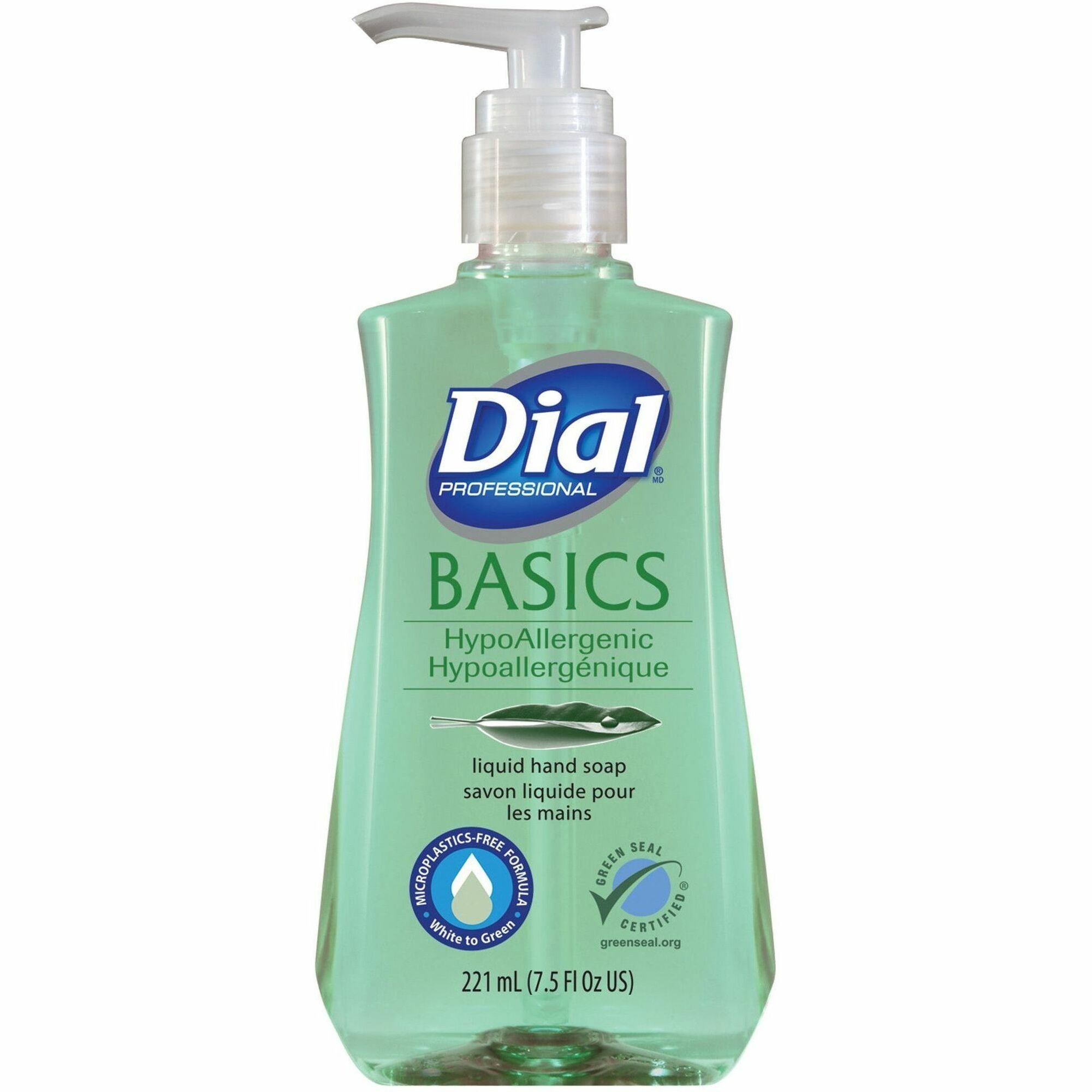 Basics MP Free Liquid Hand Soap, Unscented, 7.5 oz Pump Bottle, 12/Carton