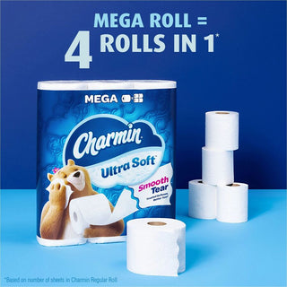 Ultra Soft Bathroom Tissue, Mega Roll, Septic Safe, 2-Ply, White, 224 Sheets/Roll, 4 Rolls/Pack, 8 Packs/Carton