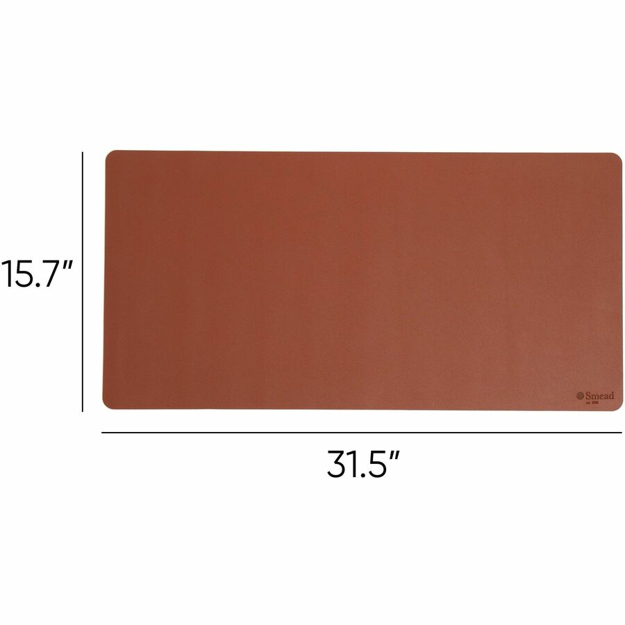 Vegan Leather Desk Pads, 31.5" x 15.7", Brown
