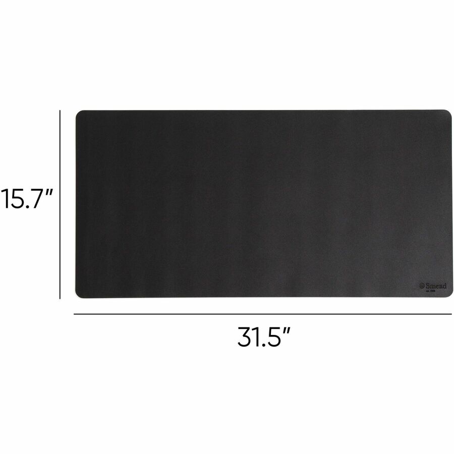 Vegan Leather Desk Pads, 31.5 x 15.7, Charcoal