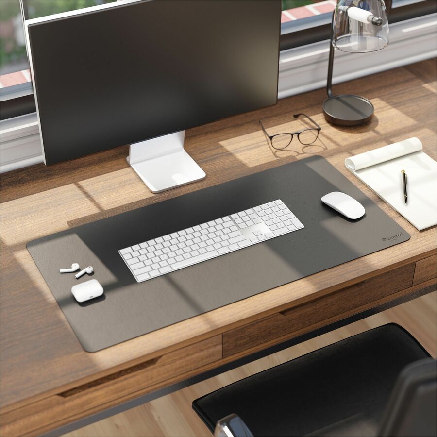 Vegan Leather Desk Pads, 31.5 x 15.7, Charcoal
