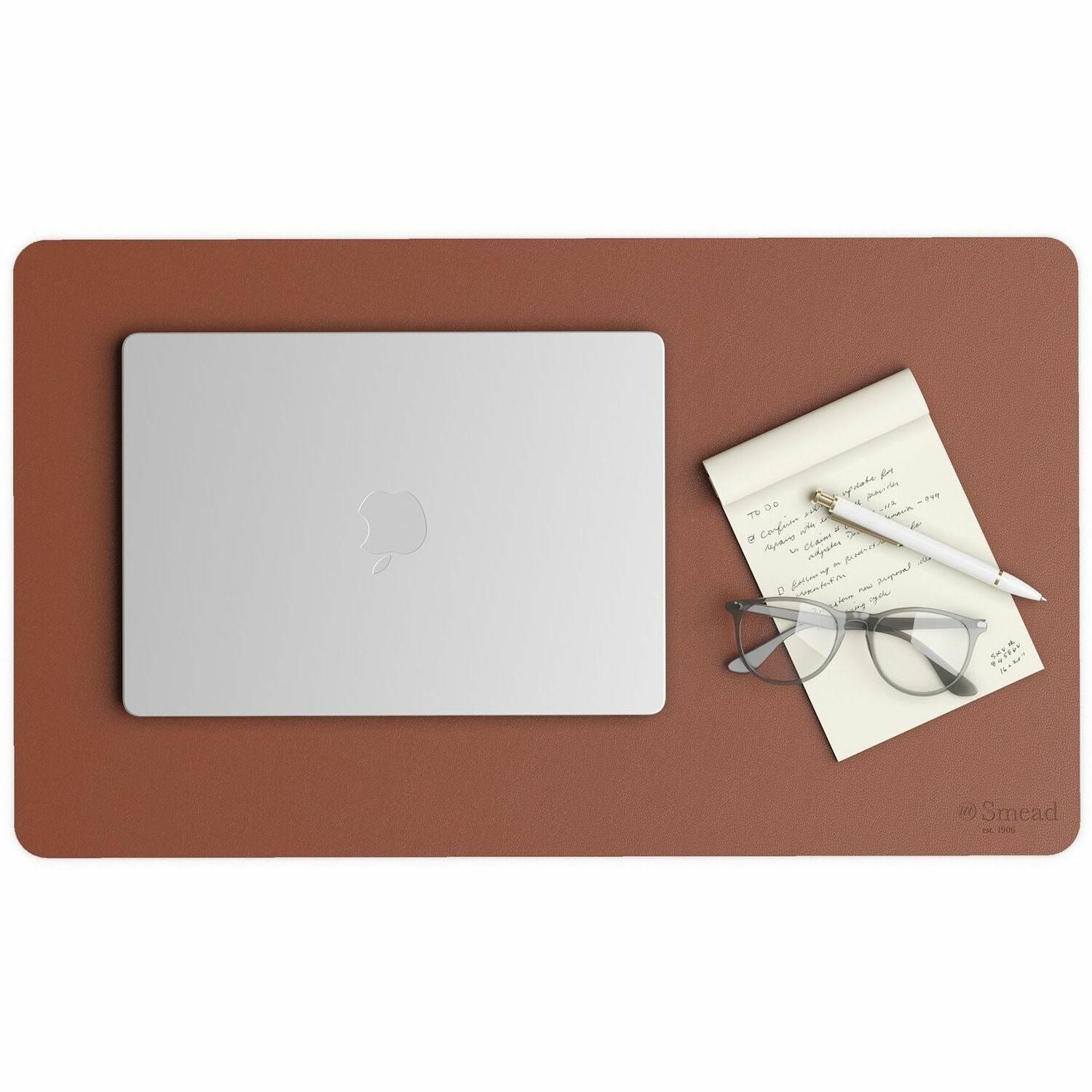 Vegan Leather Desk Pads, 23.6" x 13.7", Brown