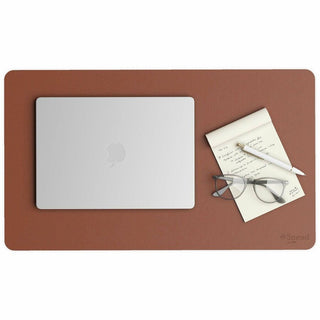 Vegan Leather Desk Pads, 23.6" x 13.7", Brown