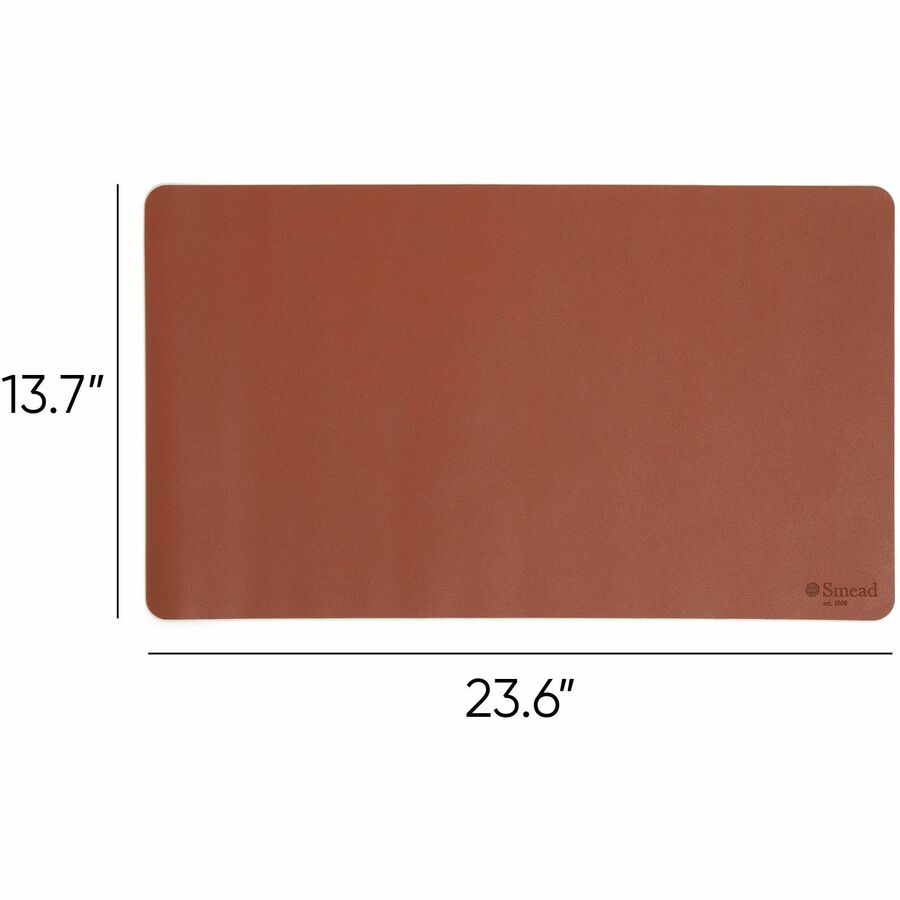 Vegan Leather Desk Pads, 23.6" x 13.7", Brown