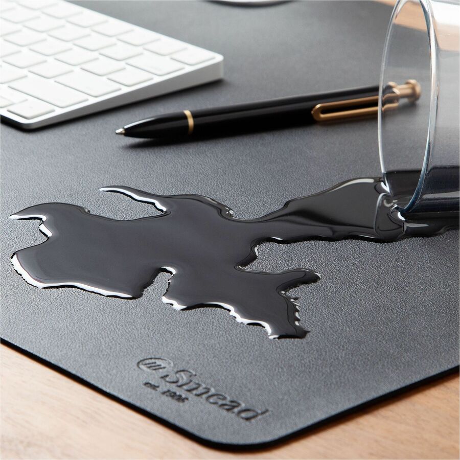 Vegan Leather Desk Pads, 23.6 x 13.7, Charcoal