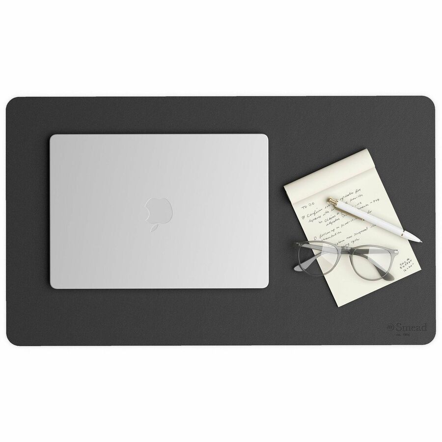 Vegan Leather Desk Pads, 23.6 x 13.7, Charcoal