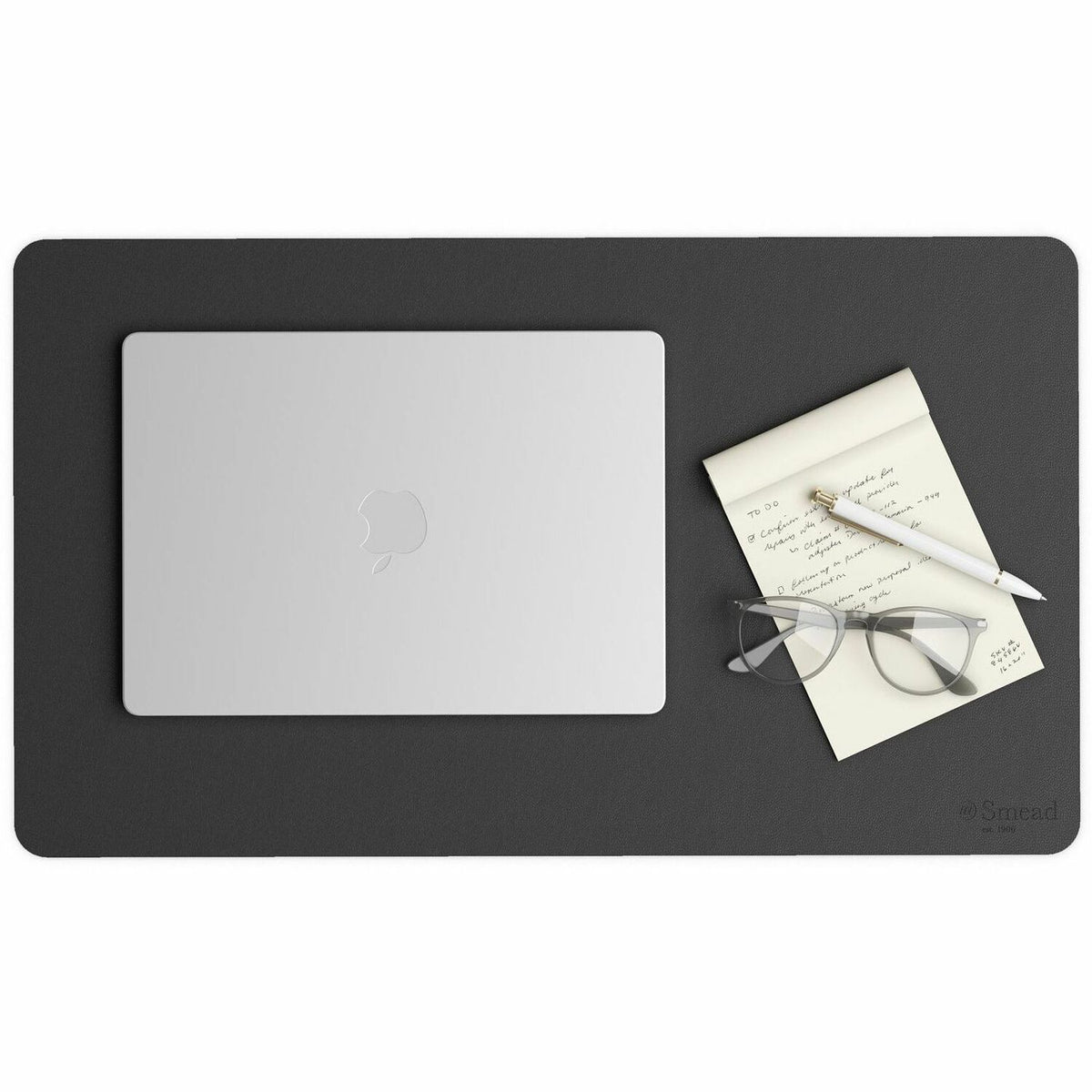 Vegan Leather Desk Pads, 23.6 x 13.7, Charcoal