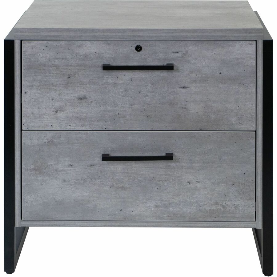 Martin Mason Concrete Laminate Unit - 36" x 28"31" - 2 x File Drawer(s) - Material: Solid Wood - Finish: Concrete
