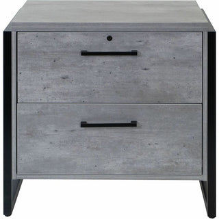 Martin Mason Concrete Laminate Unit - 36" x 28"31" - 2 x File Drawer(s) - Material: Solid Wood - Finish: Concrete