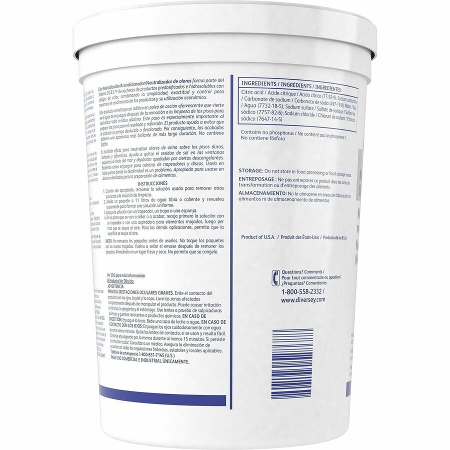 Floor Conditioner/Odor Counteractant, Powder, 0.5 oz Packet, 90/Tub, 2/Carton