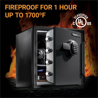 Fire-Safe with Digital Keypad Access, 1.23 cu ft, 16.38w x 19.38d x 17.88h, Gunmetal
