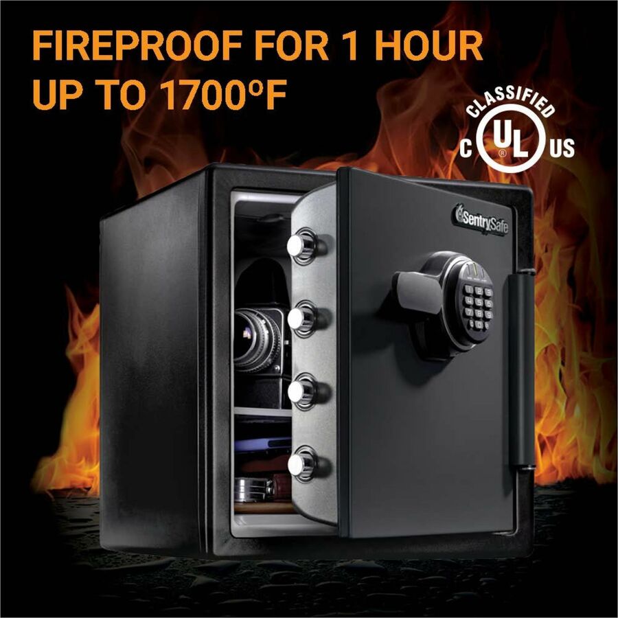 Fire-Safe with Digital Keypad Access, 1.23 cu ft, 16.38w x 19.38d x 17.88h, Gunmetal