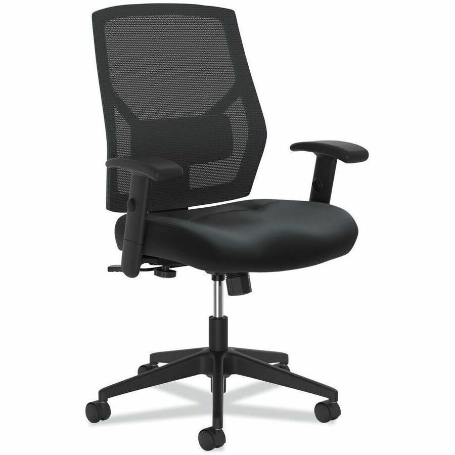 Crio High-Back Task Chair, Supports Up to 250 lb, 18" to 22" Seat Height, Black