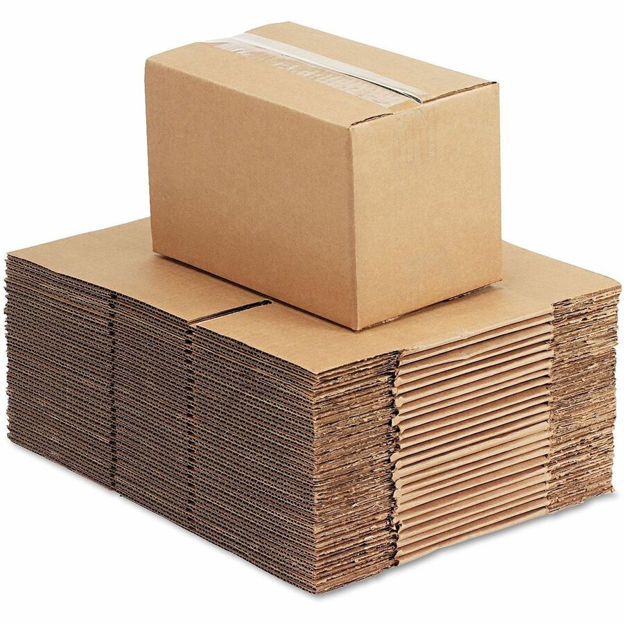 Fixed-Depth Corrugated Shipping Boxes, Regular Slotted Container (RSC), 6" x 10" x 6", Brown Kraft, 25/Bundle