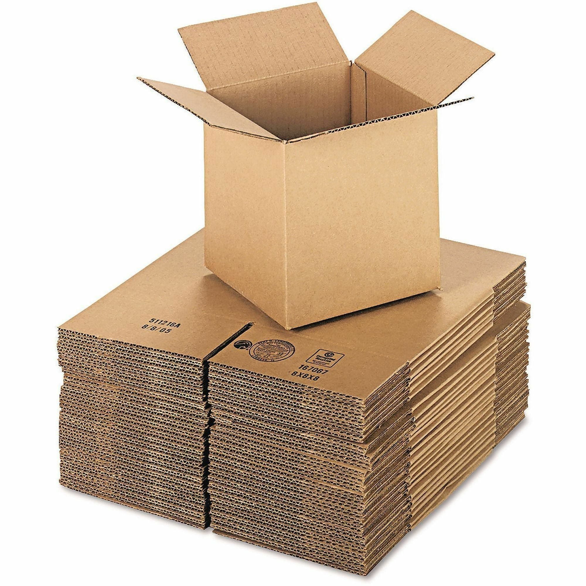 Cubed Fixed-Depth Corrugated Shipping Boxes, Regular Slotted Container (RSC), Medium, 8" x 8" x 8", Brown Kraft, 25/Bundle