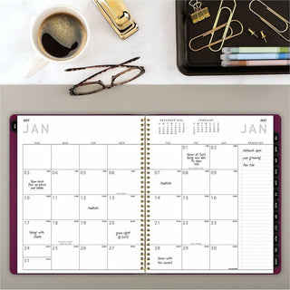 Contemporary Monthly Planner, 11.38 x 9.63, Purple Cover, 12-Month (Jan to Dec): 2024
