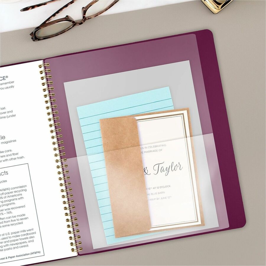 Contemporary Monthly Planner, 11.38 x 9.63, Purple Cover, 12-Month (Jan to Dec): 2024