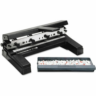 40-Sheet Heavy-Duty Two- to Four-Hole Adjustable Heavy-Duty Paper Punch, 9/32" Holes, Black