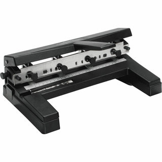 40-Sheet Heavy-Duty Two- to Four-Hole Adjustable Heavy-Duty Paper Punch, 9/32" Holes, Black