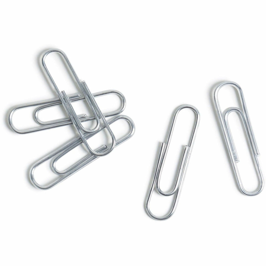 Paper Clips, Medium, Vinyl-Coated, Silver, 200 Clips/Box, 5 Boxes/Pack