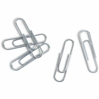 Paper Clips, Medium, Vinyl-Coated, Silver, 200 Clips/Box, 5 Boxes/Pack