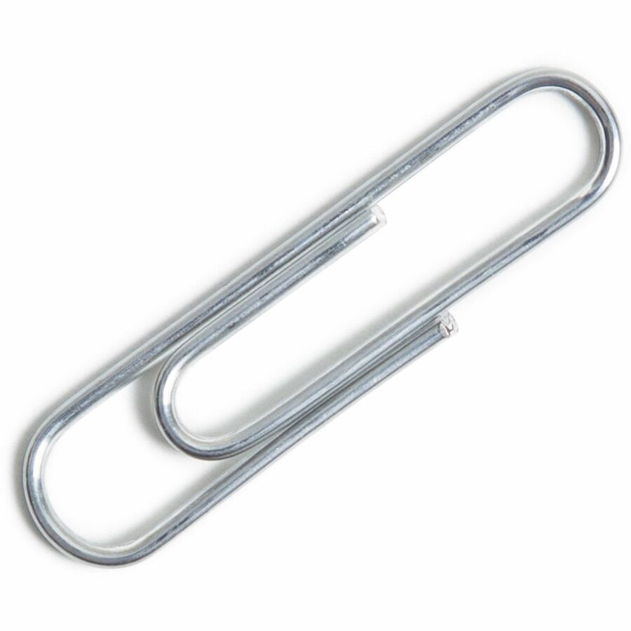 Paper Clips, Medium, Vinyl-Coated, Silver, 200 Clips/Box, 5 Boxes/Pack