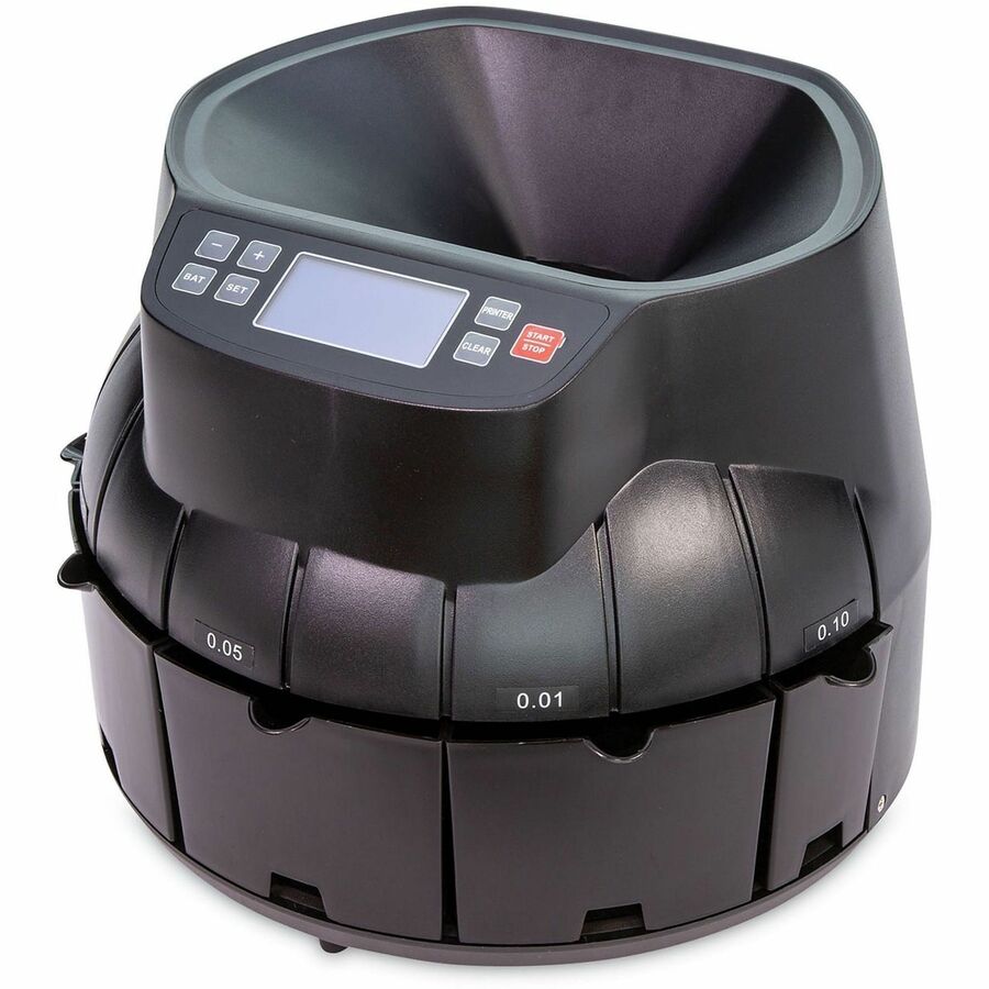 Coin Counter, Dimes, Nickels, Pennies, Quarters, 14.2 x 13.4 x 11, Black