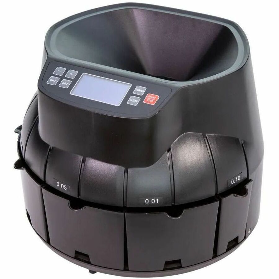 Coin Counter, Dimes, Nickels, Pennies, Quarters, 14.2 x 13.4 x 11, Black