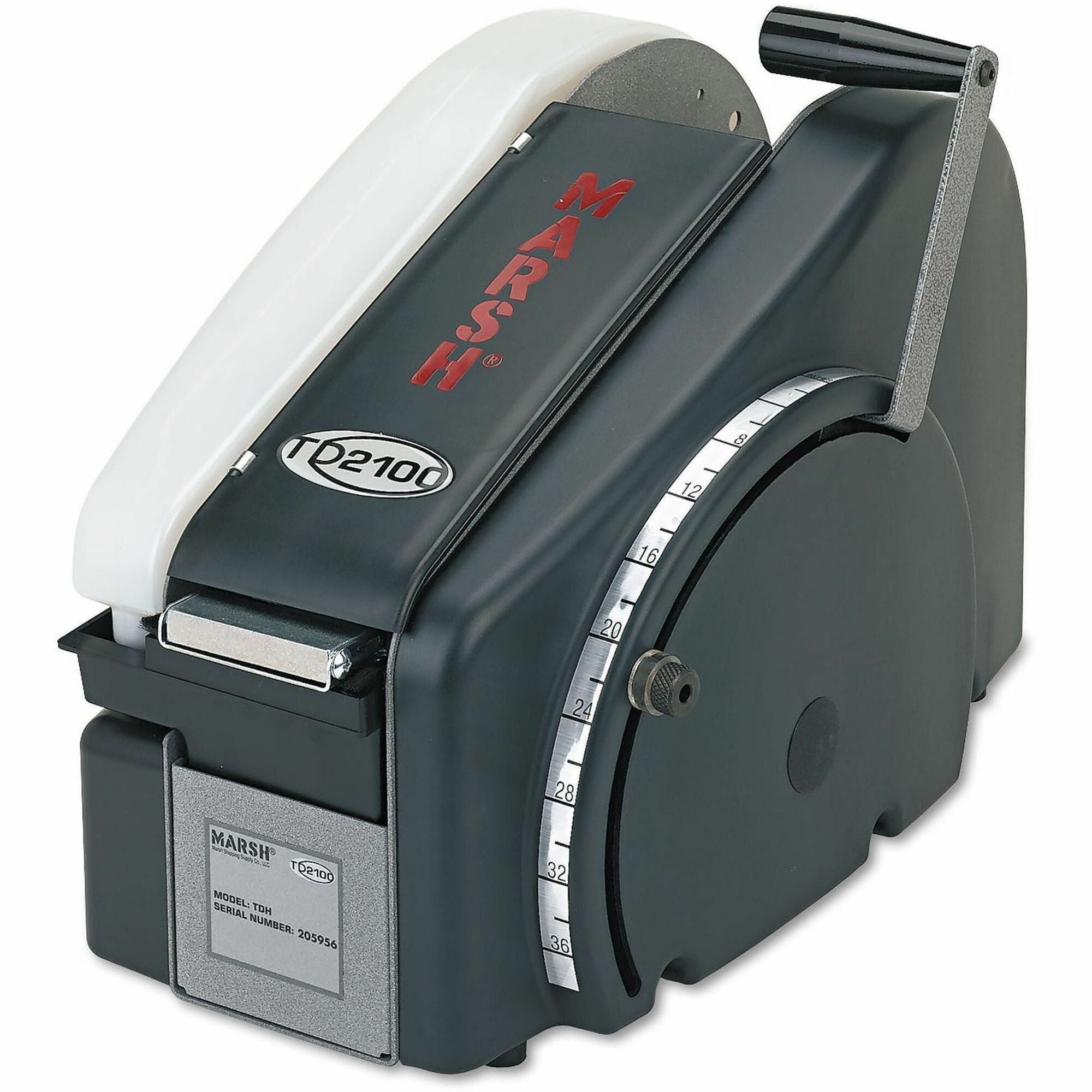 Manual Tape Dispenser for Gummed Packing Tape, 3" Core, 48 oz Reservoir, Stainless Steel Blades, Black