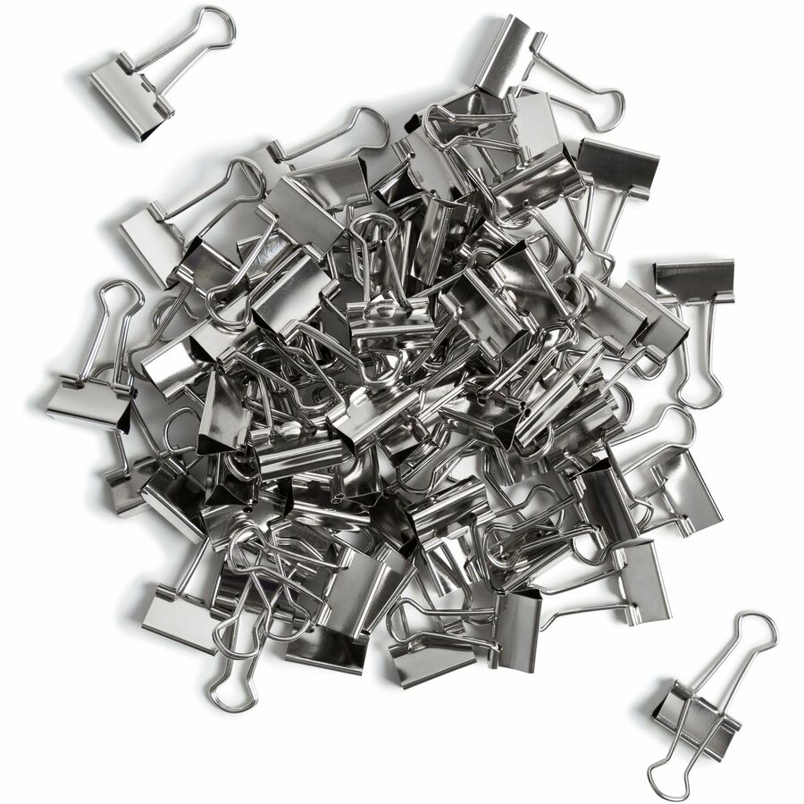 Binder Clips, Small, Silver, 72/Pack