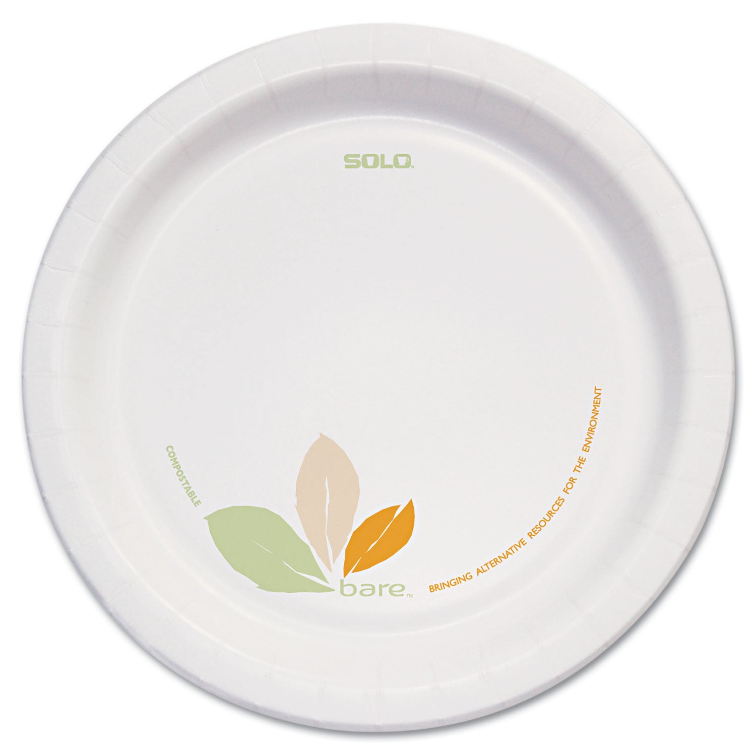 bare-eco-forward-paper-dinnerware-perfect-pak-proplanet-seal-plate-85-dia-green-tan-125-pack-2-packs-carton_sccofmp9rj7234 - 1