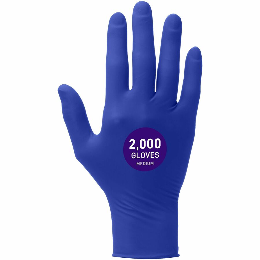 KIMTECH Vista Nitrile Exam Gloves - For Right/Left Hand - Nitrile - Purple - Recyclable, Textured Fingertip, Powdered, Non-sterile - For Laboratory Application - 200 / Box - 4.7 mil Thickness - 9.50" Glove Length