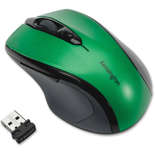 Pro Fit Mid-Size Wireless Mouse, 2.4 GHz Frequency/30 ft Wireless Range, Right Hand Use, Emerald Green