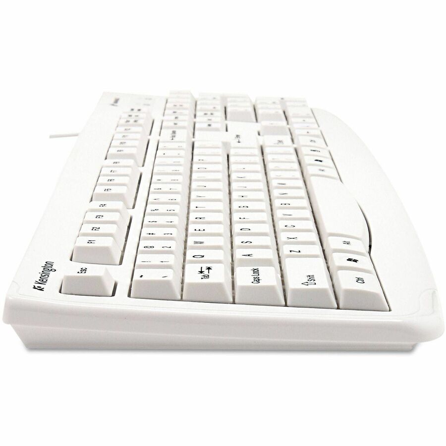Pro Fit USB Washable Keyboard, 104 Keys, White