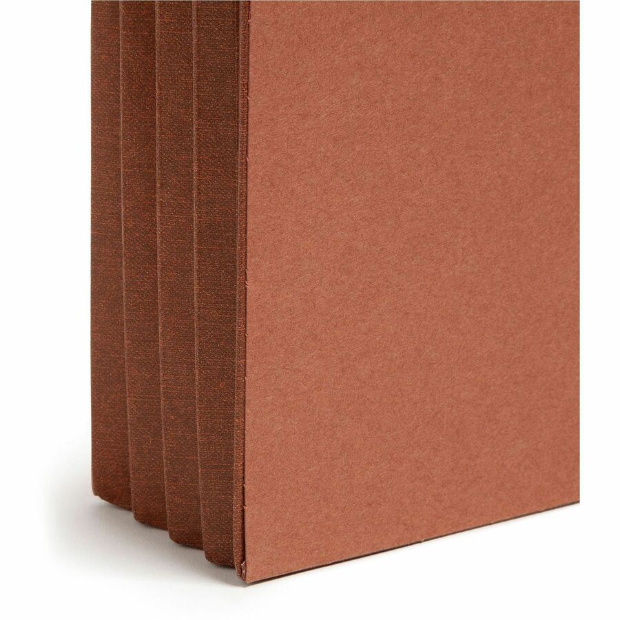 Heavy-Duty Redrope End Tab TUFF Pockets, 3.5" Expansion, Legal Size, Redrope, 10/Box
