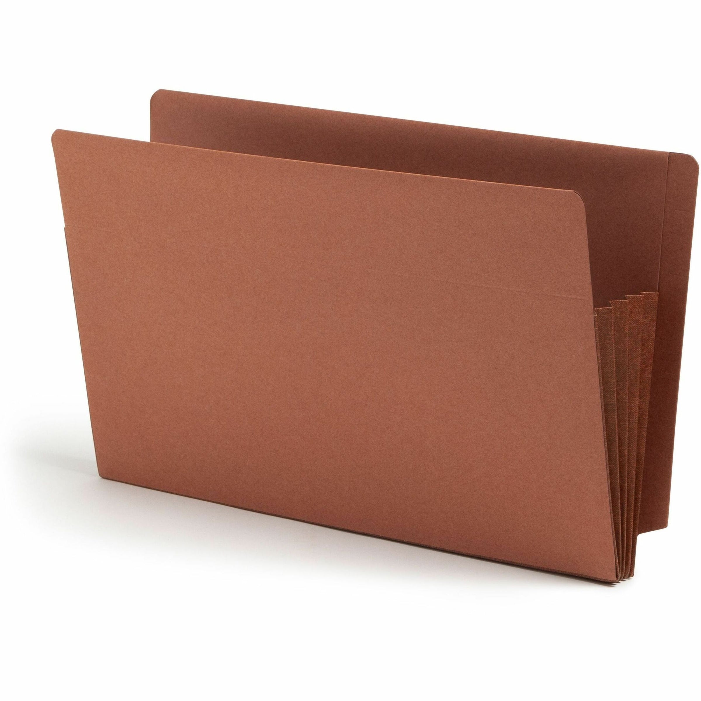 Heavy-Duty Redrope End Tab TUFF Pockets, 3.5" Expansion, Legal Size, Redrope, 10/Box