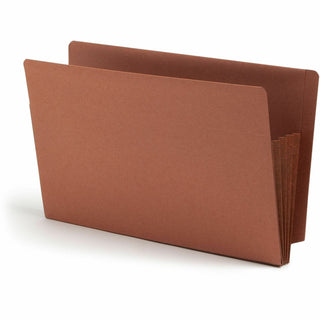 Heavy-Duty Redrope End Tab TUFF Pockets, 3.5" Expansion, Legal Size, Redrope, 10/Box