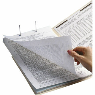 End Tab Fastener Folders with Reinforced Straight Tabs, 11-pt Manila, 2 Fasteners, Legal Size, Manila Exterior, 50/Box