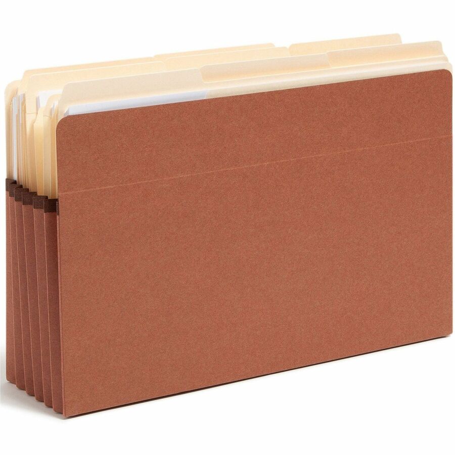 Redrope Drop Front File Pockets, 5.25" Expansion, Legal Size, Redrope, 10/Box