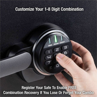 Fire-Safe with Digital Keypad Access, 2 cu ft, 18.67w x 19.38d x 23.88h, Black