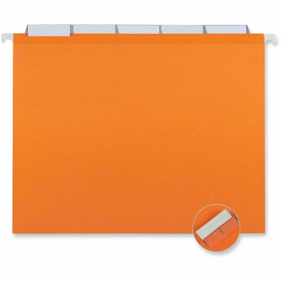 Deluxe Reinforced Recycled Hanging File Folders, Letter Size, 1/5-Cut Tabs, Assorted, 25/Box