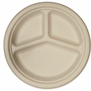 Fiber Plates, 10" dia, Natural, 700/Carton