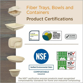 Fiber Plates, Plate, 10.1" Diameter, Natural, 800/Carton