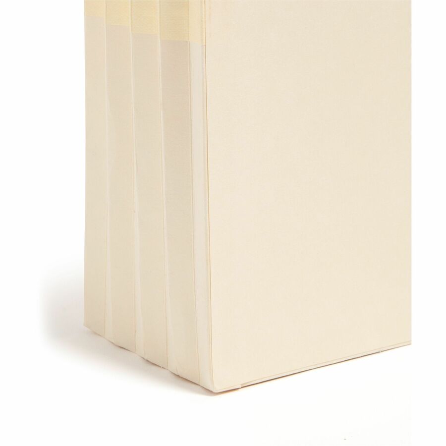 Manila End Tab File Pockets, 3.5" Expansion, Legal Size, Manila, 25/Box