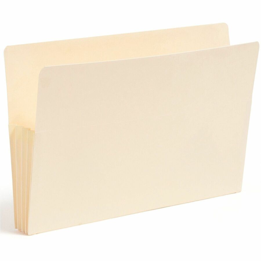 Manila End Tab File Pockets, 3.5" Expansion, Legal Size, Manila, 25/Box