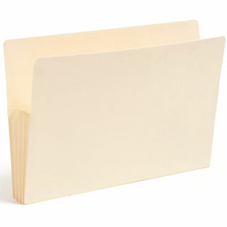 Manila End Tab File Pockets, 3.5" Expansion, Legal Size, Manila, 25/Box