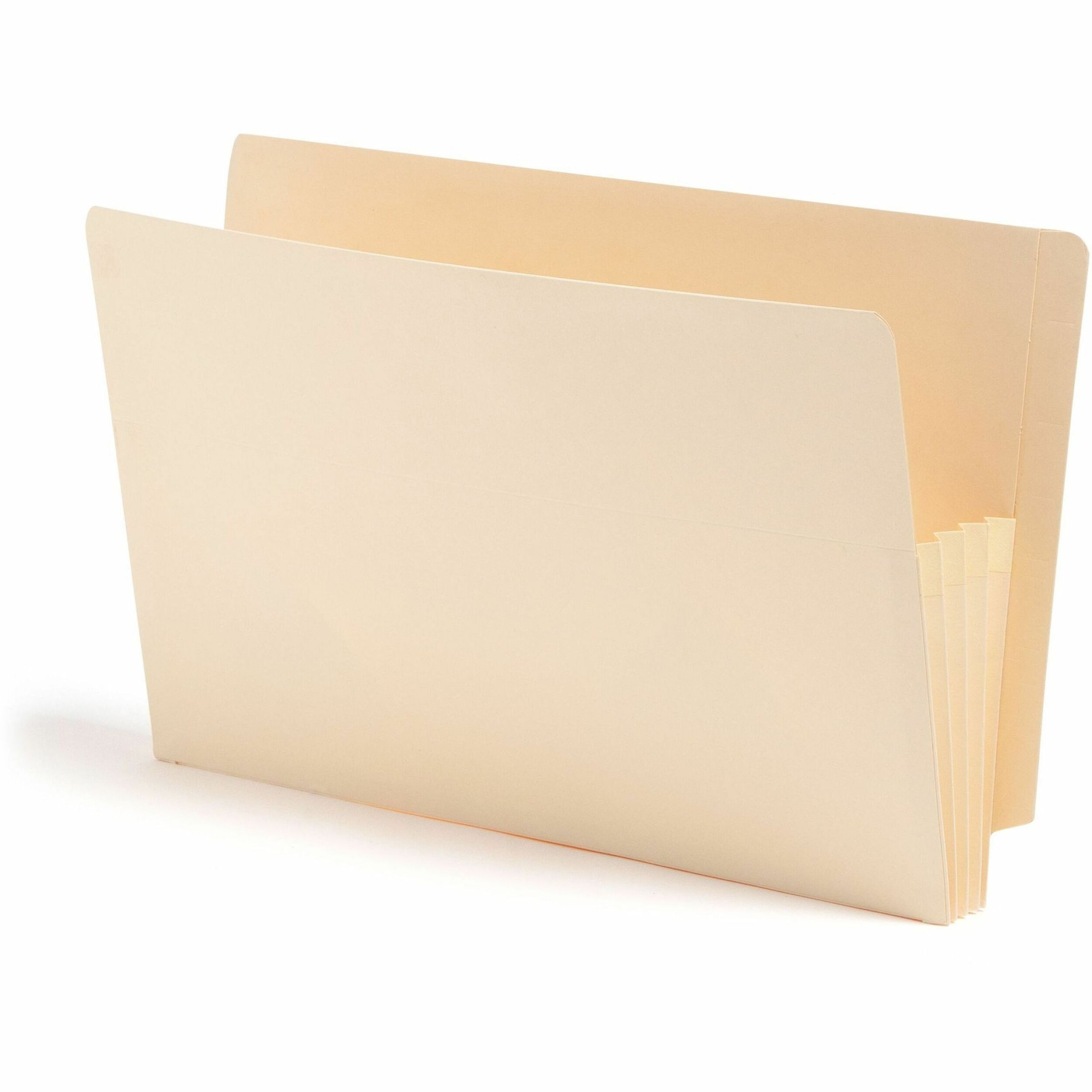 Manila End Tab File Pockets, 3.5" Expansion, Legal Size, Manila, 25/Box