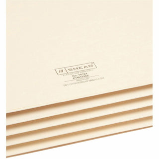 Manila End Tab File Pockets, 3.5" Expansion, Legal Size, Manila, 25/Box