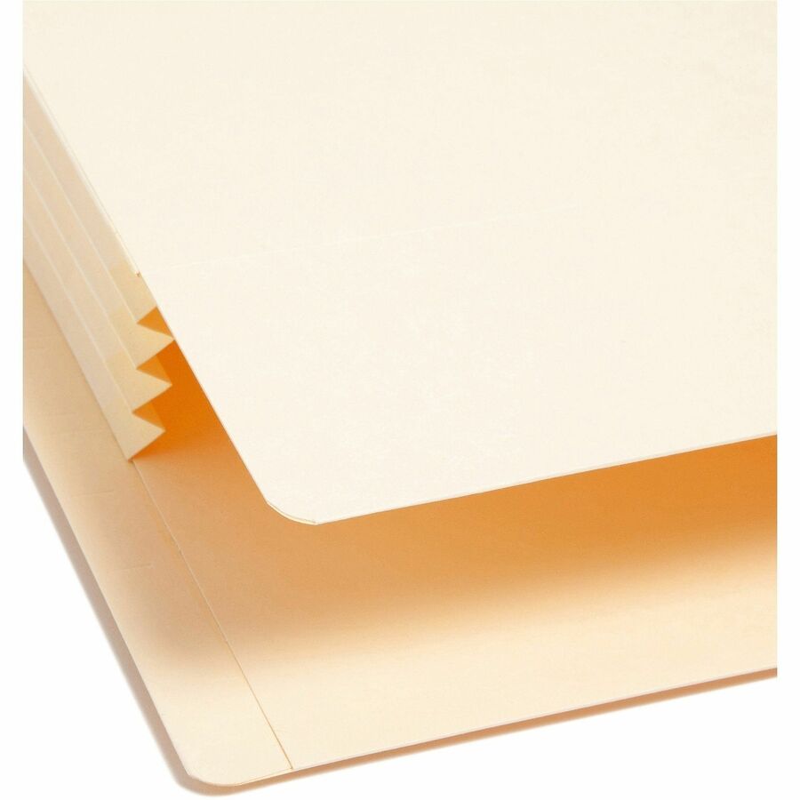 Manila End Tab File Pockets, 3.5" Expansion, Legal Size, Manila, 25/Box